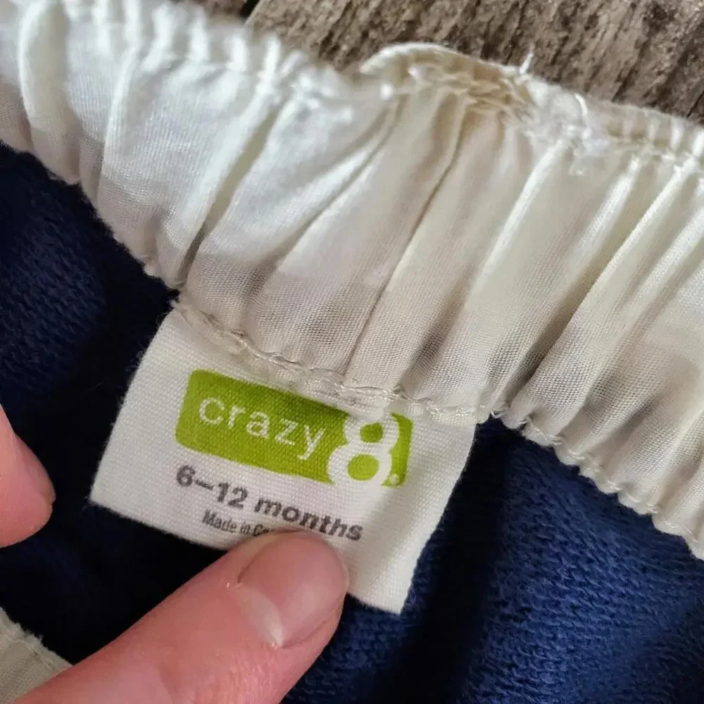 Crazy 8 Baby Boy 6-12m Blue and Gray Little Champ League Outfit NWOT